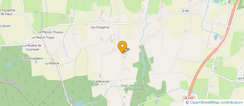localisation de l'entreprise EARL GAUTIER FONTAINE à GUIGNEN