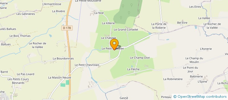 localisation de l'entreprise EARL GEORGEAULT ANTOINE  MOUTIERS