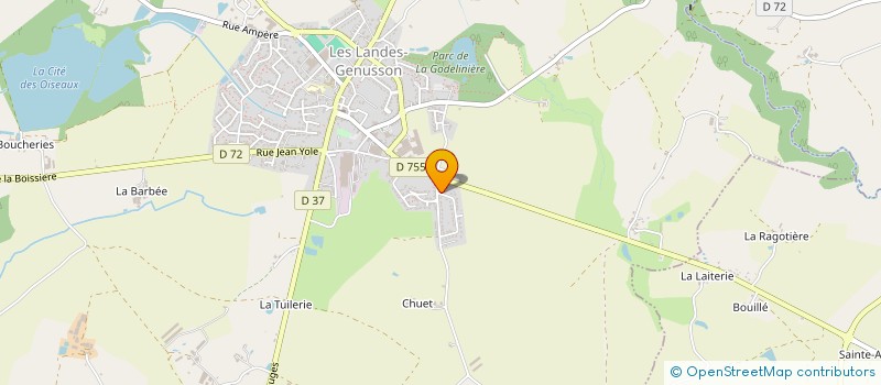 localisation de l'entreprise EARL GIRARDEAU FLORIAN à LES LANDES-GENUSSON