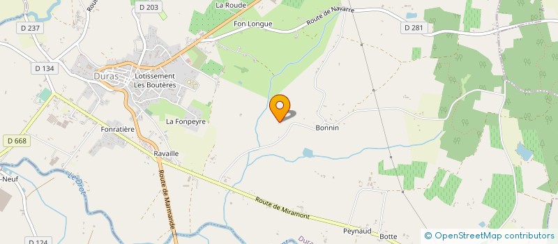 localisation de l'entreprise EARL GIRAUDEAU à DURAS
