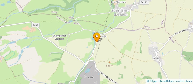 localisation de l'entreprise EARL GIRAUDET CEDRIC  VENSAT