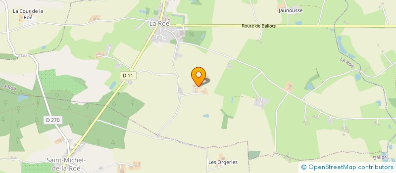 localisation de l'entreprise EARL GIRET à LA ROE