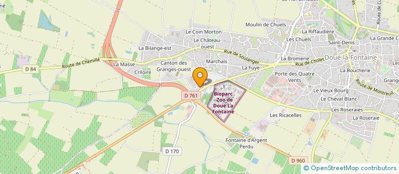 localisation de l'entreprise EARL GIROIRE-MALIZIA à DOUE-EN-ANJOU