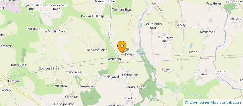 localisation de l'entreprise EARL GOURIOU à KERSAINT PLABENNEC