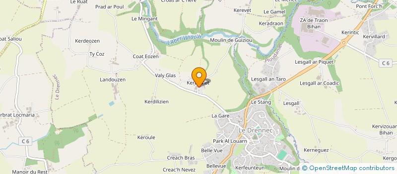 localisation de l'entreprise EARL GOURLAOUEN JACQUES à LE DRENNEC