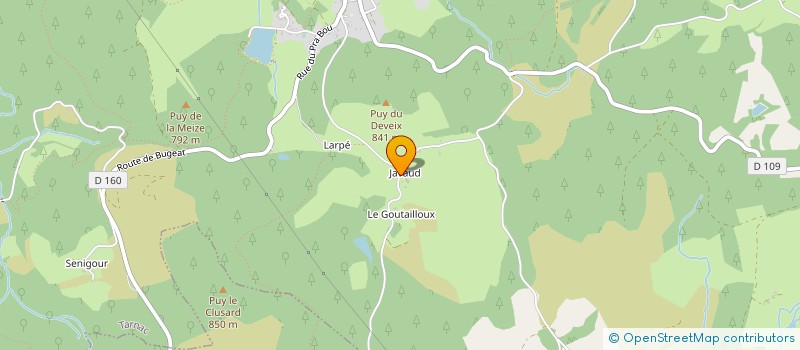 localisation de l'entreprise EARL GOUTTE-NEGRE  TARNAC