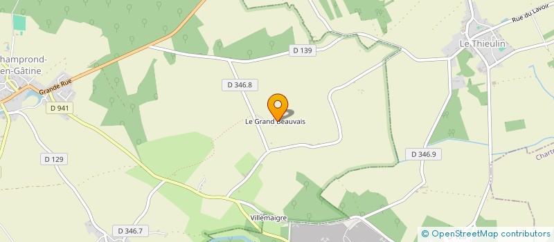 localisation de l'entreprise EARL GRAND BEAUVAIS à CHAMPROND-EN-GATINE