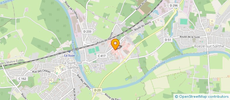 localisation de l'entreprise EARL GRANDIN HORTICULTURE  LA SUZE-SUR-SARTHE