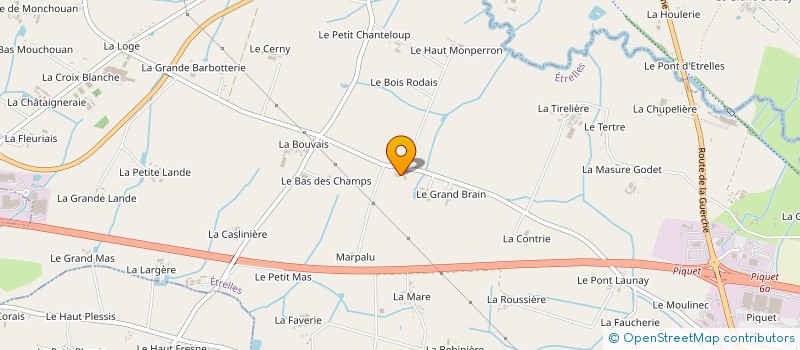 localisation de l'entreprise EARL GROS CHENE à ETRELLES