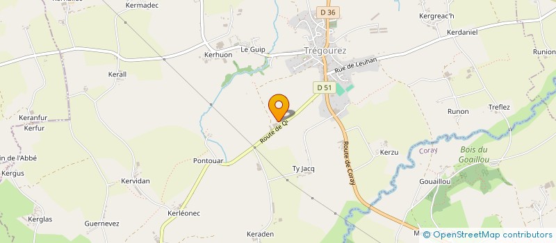 localisation de l'entreprise EARL GUEGUEN à TREGOUREZ