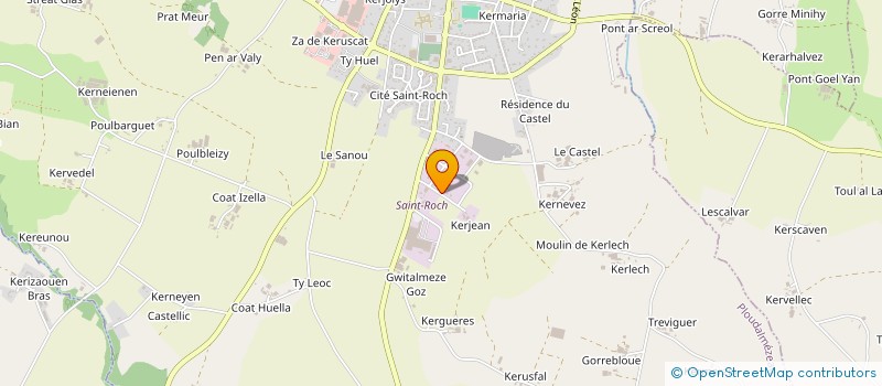 localisation de l'entreprise EARL GUENNEUGUES  PLOUGUIN