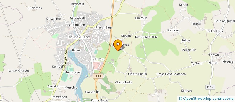 localisation de l'entreprise EARL GUEVEL BERTRAND à BOURG-BLANC