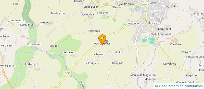 localisation de l'entreprise EARL GUIANVARC'H JOSEPH à PLOUVIEN