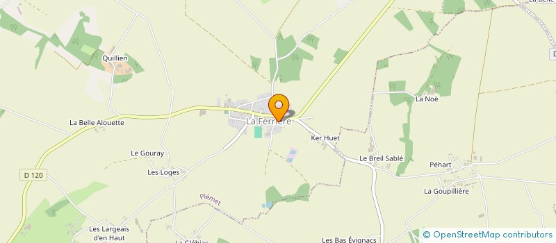 localisation de l'entreprise EARL GUILLEMET à COETLOGON