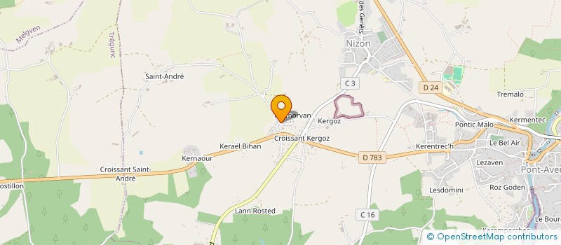 localisation de l'entreprise EARL GUILLERM à PONT-AVEN