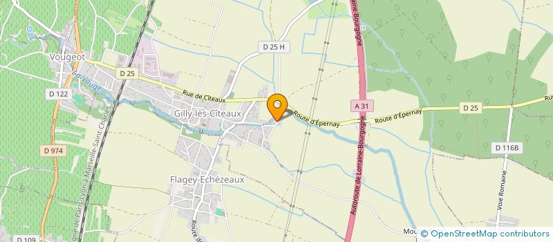 localisation de l'entreprise EARL GUILLOT  GILLY-LES-CITEAUX