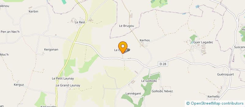 localisation de l'entreprise EARL GUILLOU KERBANEL à LANRIVAIN