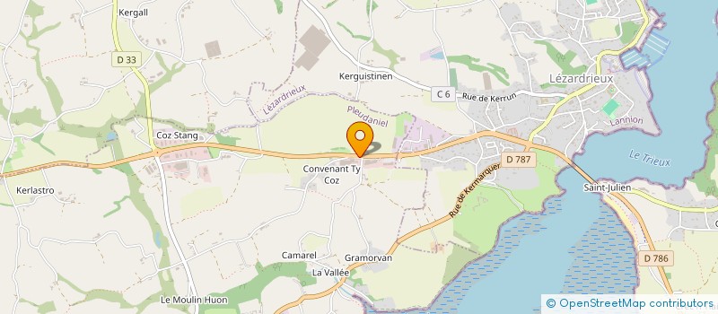 localisation de l'entreprise EARL GUILLOU KERGRUYANT à PLEUDANIEL