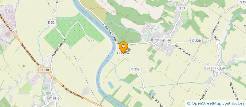 localisation de l'entreprise EARL GUIRAUD  BONDIGOUX