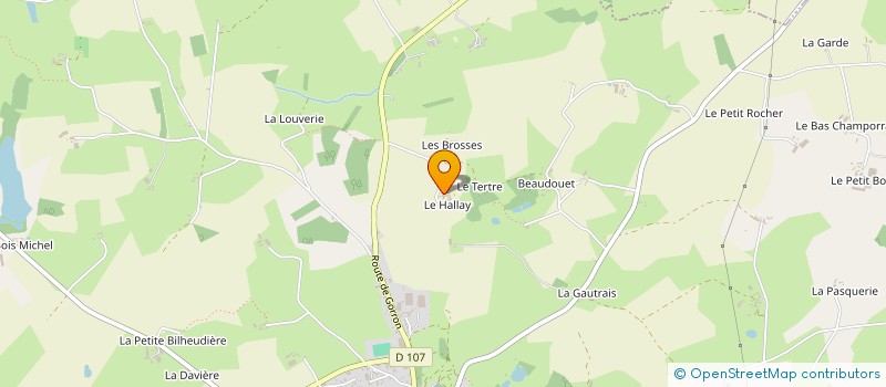 localisation de l'entreprise EARL HALLAY à SAINT-DENIS-DE-GASTINES