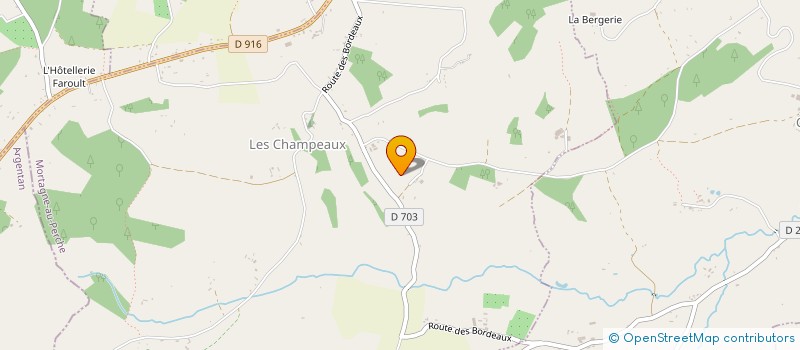 localisation de l'entreprise EARL HARAS DE L'HOTELLERIE à LES CHAMPEAUX