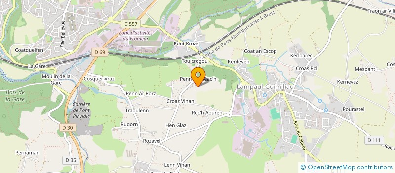 localisation de l'entreprise EARL HARAS DES ENCLOS  LAMPAUL-GUIMILIAU