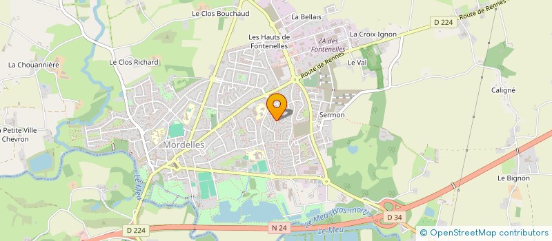 localisation de l'entreprise EARL HARLAIS  MORDELLES