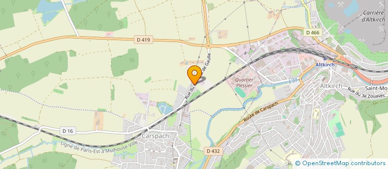 localisation de l'entreprise EARL HARTMANN MEYBERGER  CARSPACH