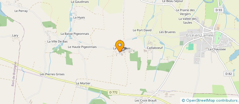 localisation de l'entreprise EARL HER SANCILEME à ERCE-EN-LAMEE