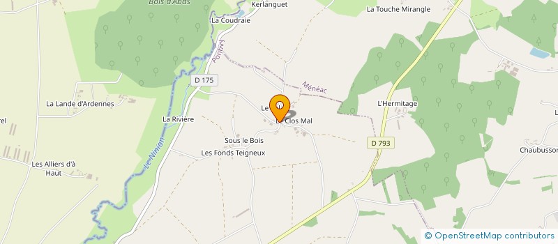 localisation de l'entreprise EARL HERVE SEBASTIEN  LA TRINITE-PORHOET