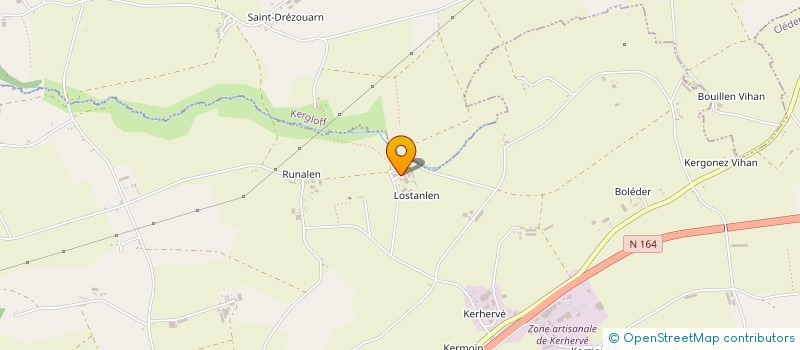 localisation de l'entreprise EARL HETES à CLEDEN-POHER