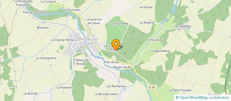 localisation de l'entreprise EARL HILAIRE  BOSSAY-SUR-CLAISE