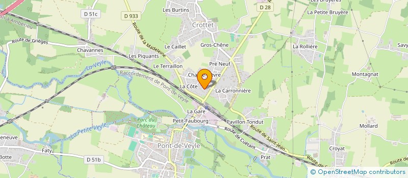 localisation de l'entreprise EARL HORTICOLE CULTURES CHAMP CHENE  SAINT-JEAN-SUR-VEYLE