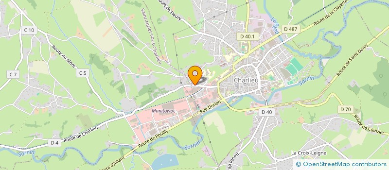 localisation de l'entreprise EARL HORTICOLE DES CORDELLIERS  CHARLIEU