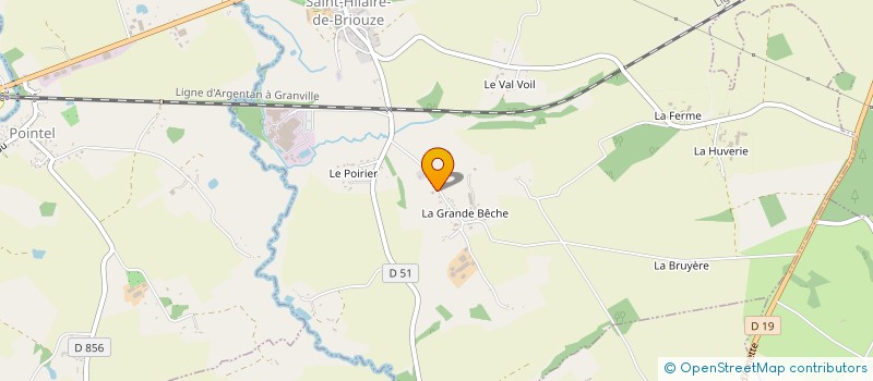 localisation de l'entreprise EARL HUE THIERRY à SAINT-HILAIRE-DE-BRIOUZE