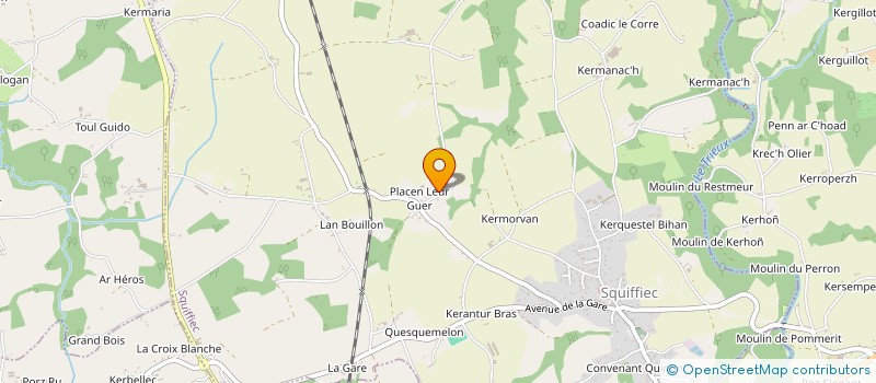 localisation de l'entreprise EARL HUET  SQUIFFIEC