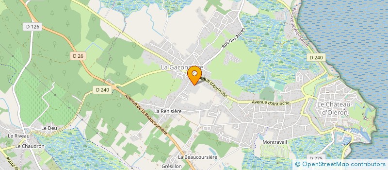 localisation de l'entreprise EARL HUITRES NADEAU-COUDRAIN à LE CHATEAU-D'OLERON