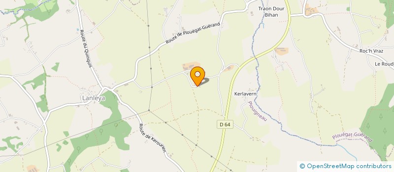 localisation de l'entreprise EARL HUON HAMON  PLOUIGNEAU