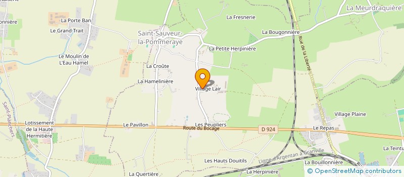 localisation de l'entreprise EARL HURAULT VOLAILLES à SAINT-SAUVEUR-LA-POMMERAYE