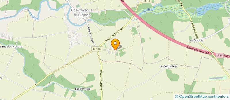 localisation de l'entreprise EARL HURSON à CHEVRY-SOUS-LE-BIGNON