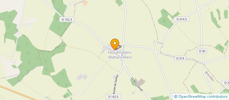 localisation de l'entreprise EARL HUVEAU à FESSANVILLIERS MATTANVILL.