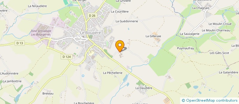 localisation de l'entreprise EARL HUVELIN à LE BOUPERE