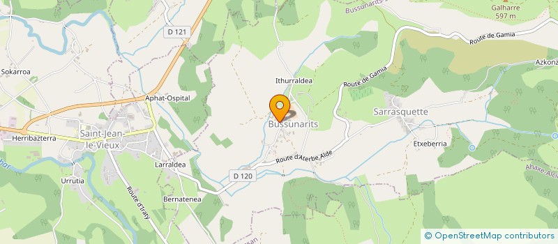 localisation de l'entreprise EARL ITHURBIDE à BUSSUNARITS-SARRASQUETTE