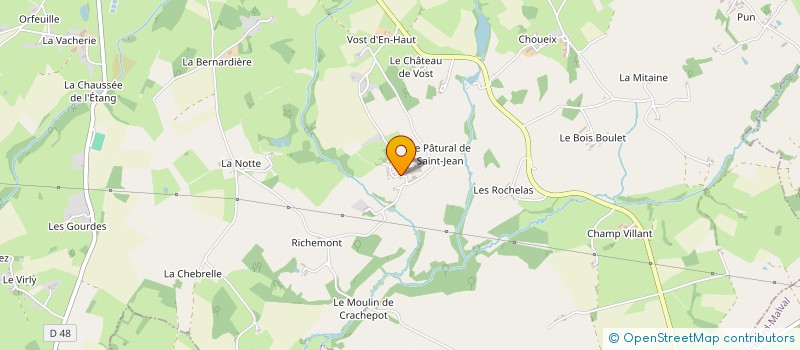 localisation de l'entreprise EARL JAMET à LOURDOUEIX-SAINT-PIERRE
