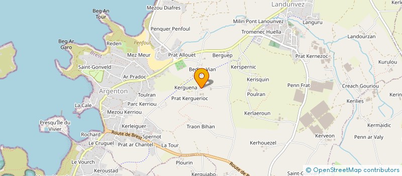 localisation de l'entreprise EARL JAOUEN à LANDUNVEZ