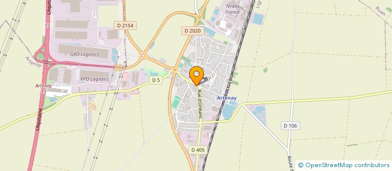 localisation de l'entreprise EARL JAQUET à ARTENAY