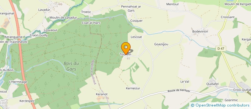 localisation de l'entreprise EARL JEAN LUC PRIGENT  HANVEC