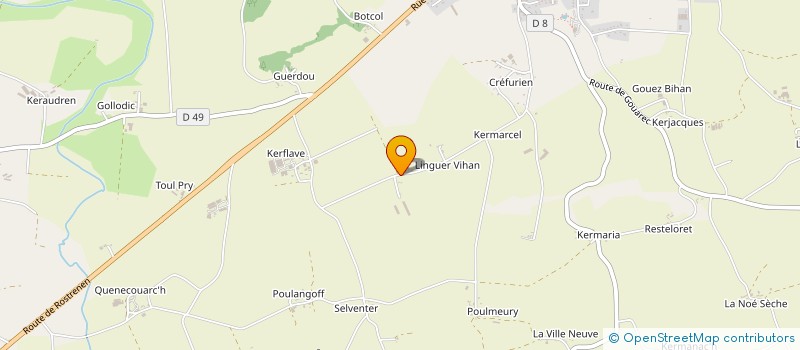 localisation de l'entreprise EARL JEGOUIC à PLOUNEVEZ-QUINTIN