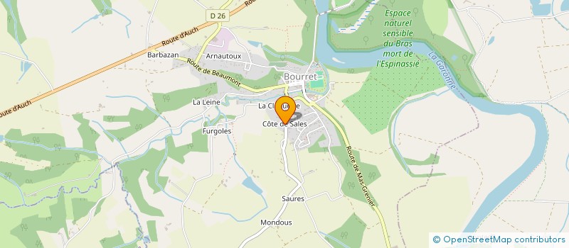 localisation de l'entreprise EARL JFM à BOURRET