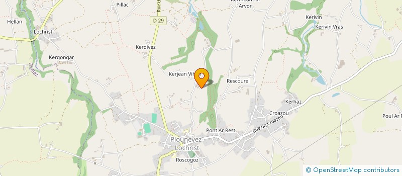 localisation de l'entreprise EARL JOLIVET à PLOUNEVEZ-LOCHRIST